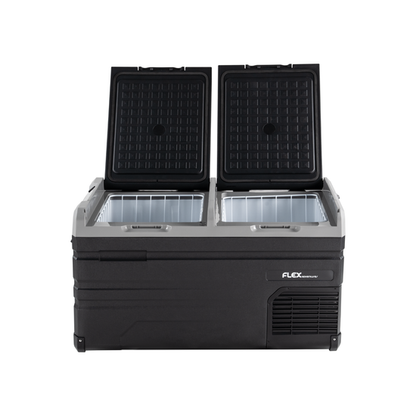 Flex Adventures TW75 75L Dual Zone Portable Fridge Freezer | Bluetooth App Control | 12V/24V/240V