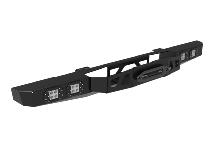 Land Rover Defender 90/110 Stealth Front Bumper | Winch Ready | Fog Lights | 3mm Mild Steel | SA-Made