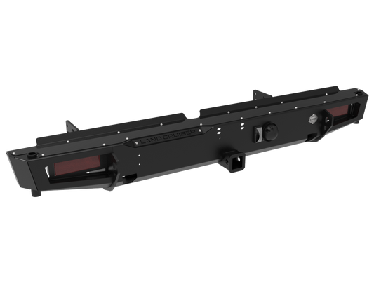 Toyota Land Cruiser 79 Series Spare Wheel Carrier Rear Bumper | Integrated Towbar & Recovery Points | 3mm Mild Steel | SA-Made