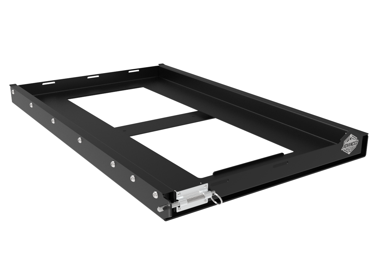 Universal Fridge Slide — Small | 2mm Mild Steel | 110kg Load Rated | Bakkie, Caravan & Trailer Fit