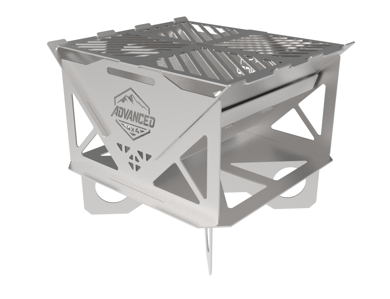 Advanced 4x4 Universal APEX FOLD Flat Braai | 3CR12 Stainless Body & 316 Stainless Grid | Foldable | 4x4 Overlanding & Caravan