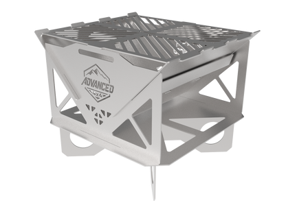 Advanced 4x4 Universal APEX FOLD Flat Braai | 3CR12 Stainless Body & 316 Stainless Grid | Foldable | 4x4 Overlanding & Caravan