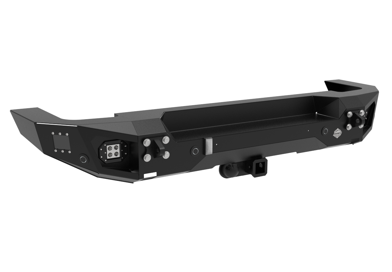 GWM Tank 300 Rear Bumper & Towbar | Spotlights, PDC Holders & Number Plate Light | 3mm Mild Steel | SA-Made