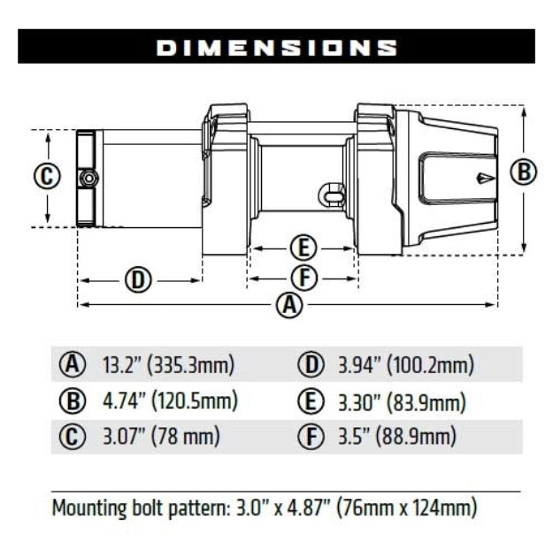 WARN VRX 25 2,500lb 12V ATV Winch - Steel Cable