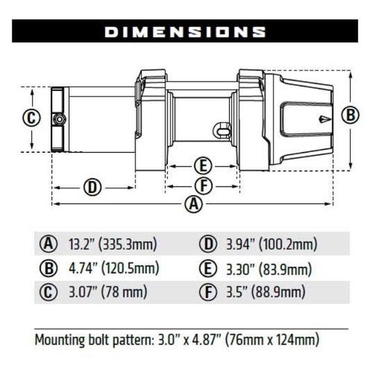 WARN VRX 25 2,500lb 12V ATV Winch - Steel Cable
