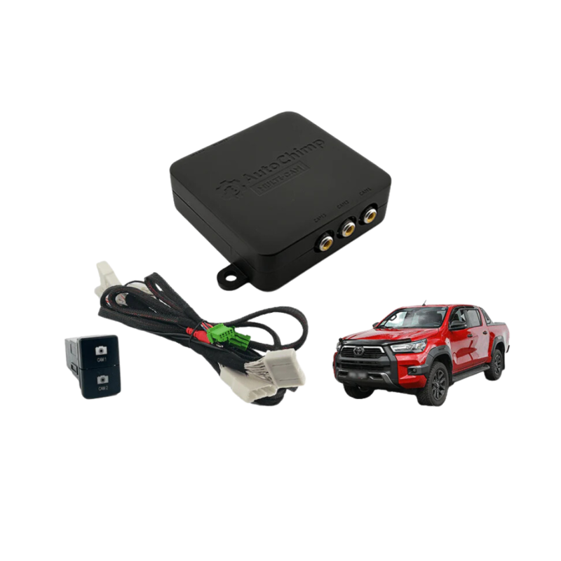 AutoChimp Dual Camera Kit for Toyota Hilux / Fortuner 2020 - 2024 | Reverse Camera On Switch + 2nd Camera Interface | AC-DUAL-HILUX-2020